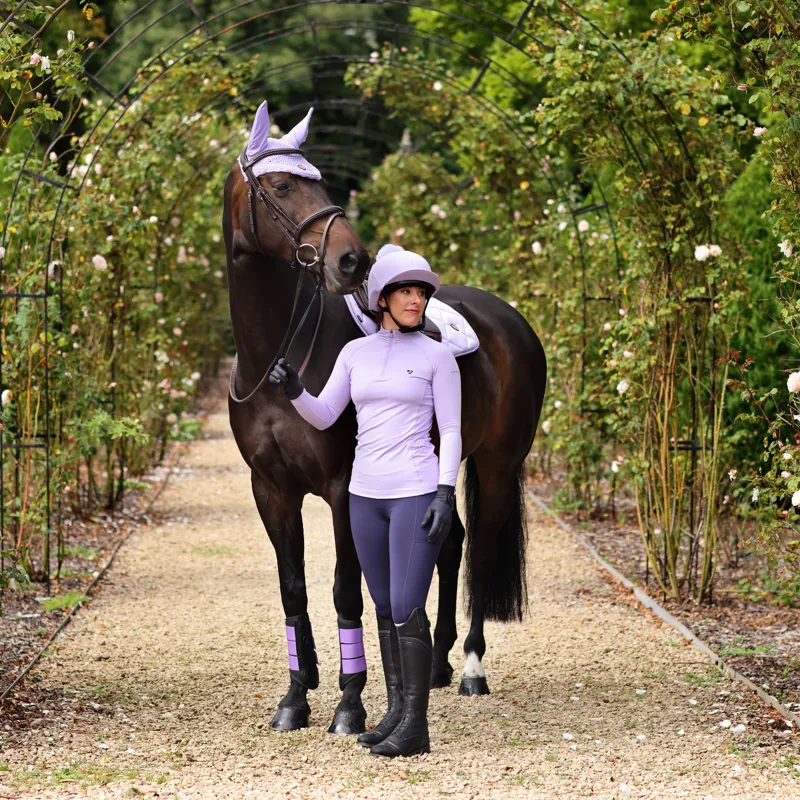 Shires Aubrion Ladies Revive Longsleeve Baselayer Lavender-4