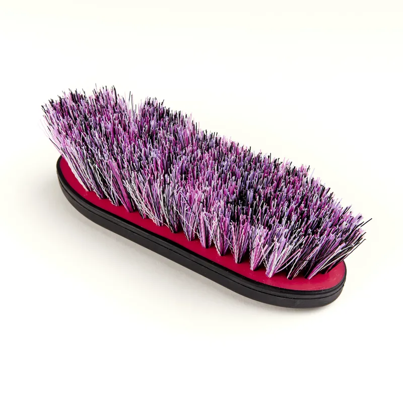 Shires Ezi-Groom Grip Dandy Brush Large Bright Pink-1