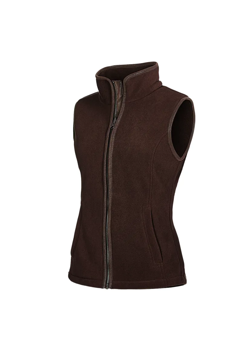 Baleno Ladies Sally Fleece Waistcoat Chocolate Brown