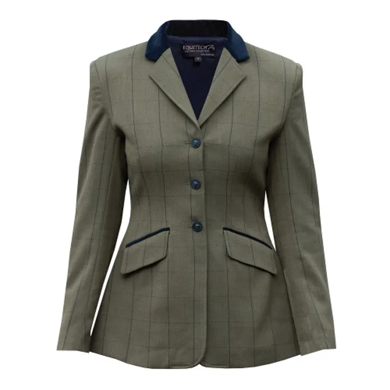 Equetech Ladies Bellingham Stretch Deluxe Tweed Riding Jacket-1