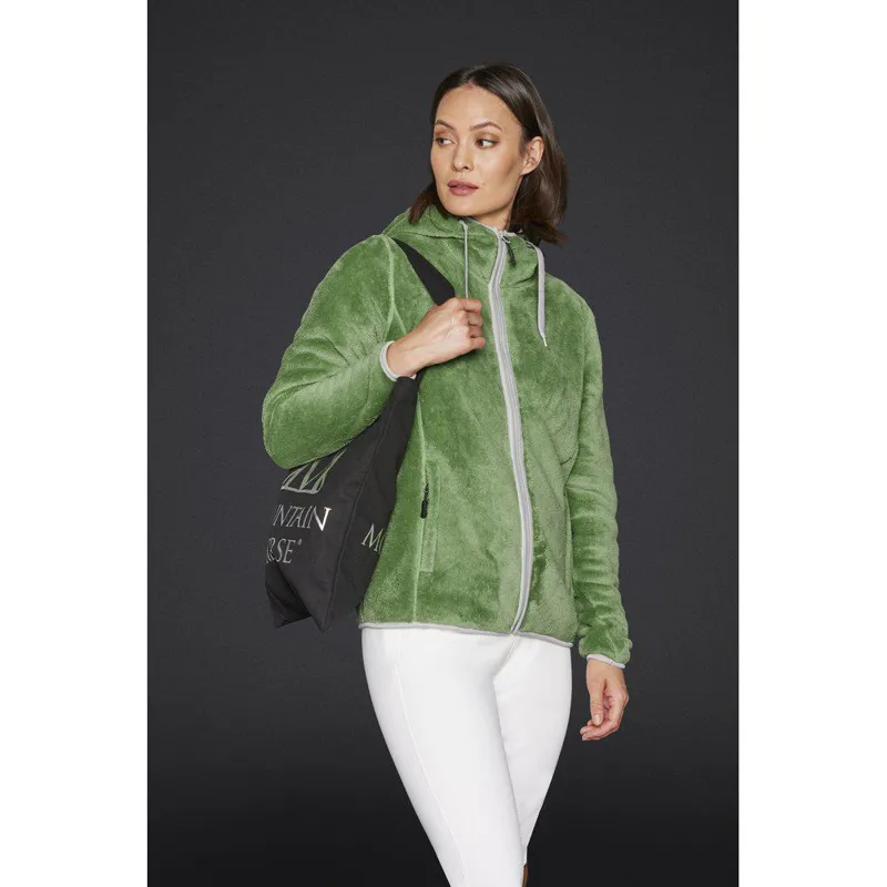 Mountain Horse Ladies Fuzzy Hoodie Green-1