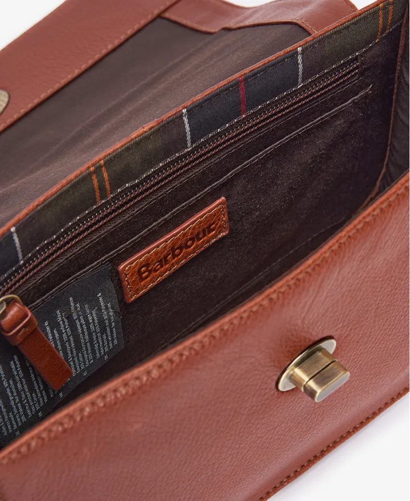 Barbour Isla Leather Cross Body Bag  Classic Brown-4