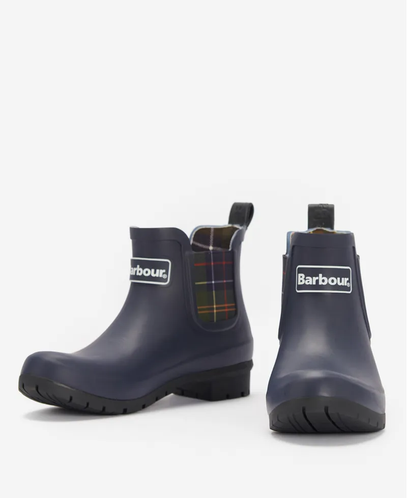 Barbour Ladies Kingham Short Wellingtons Navy-2