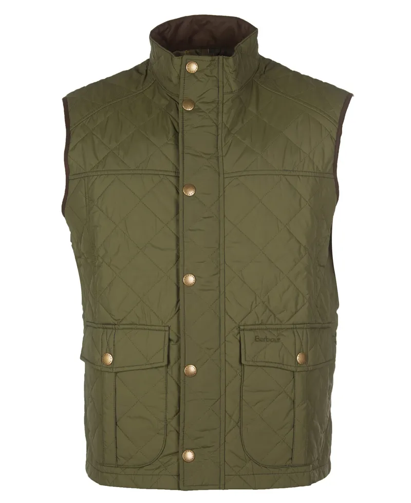 Barbour Mens Explorer Gilet Mid Olive-1