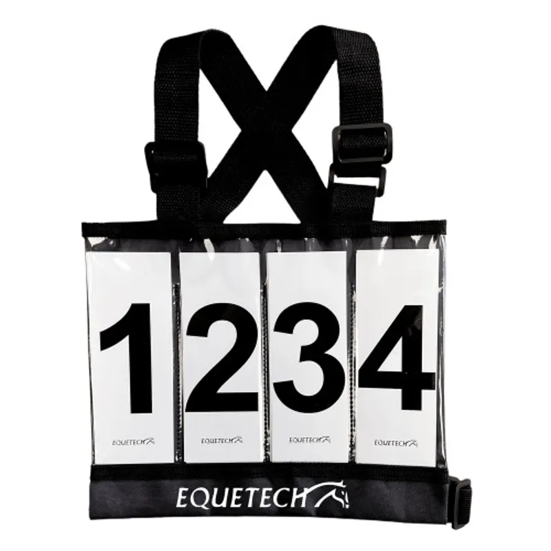 Equetech Teen Eventing Bib including numbers Black