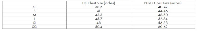 barbour mes size chart