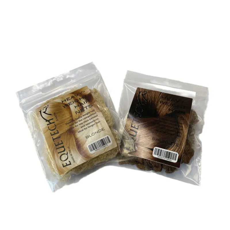 Equetech Heavy Weight Hairnet Brunette 2 Pack