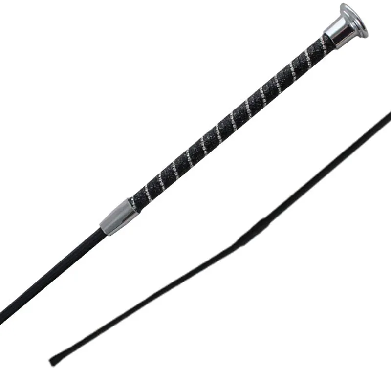 Woof Wear Twisted Dressage Whip 110cm Black/Silver