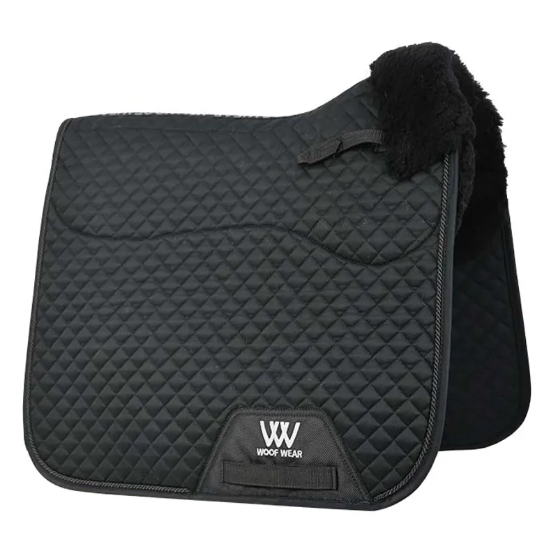 Woof Wear Dressage Sheepskin Saddle Pad Large Black