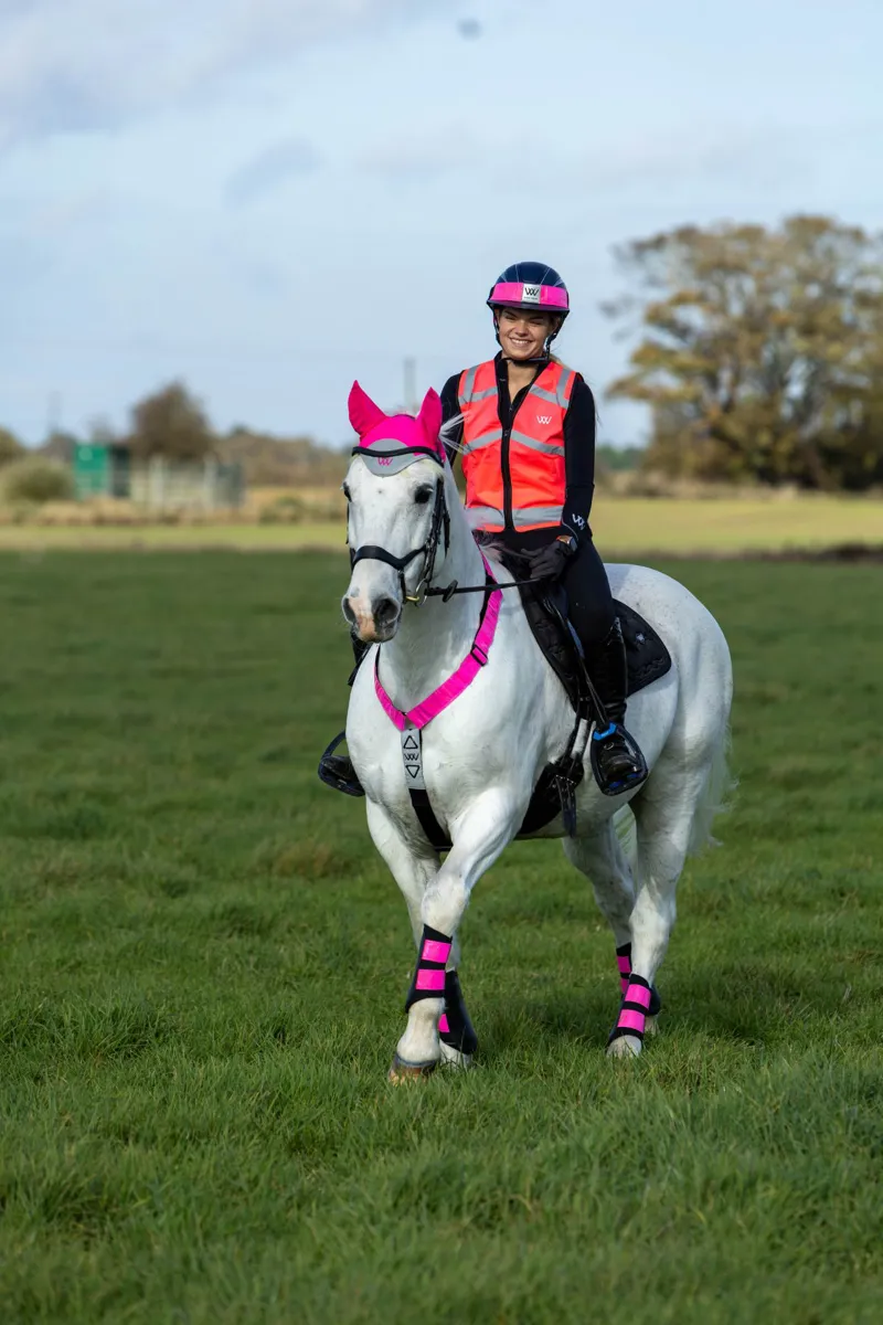 Woof Wear Hi Vis Riding Vest Pink-1