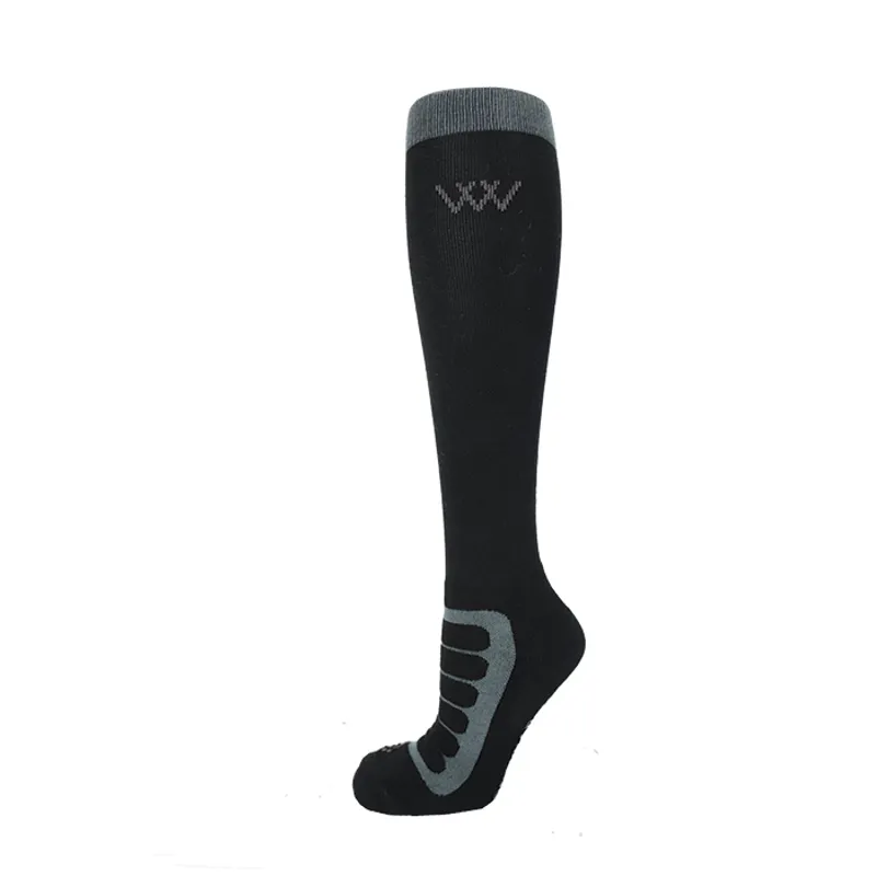 Woof Wear Long Bamboo Tech Riding Socks Black/Grey