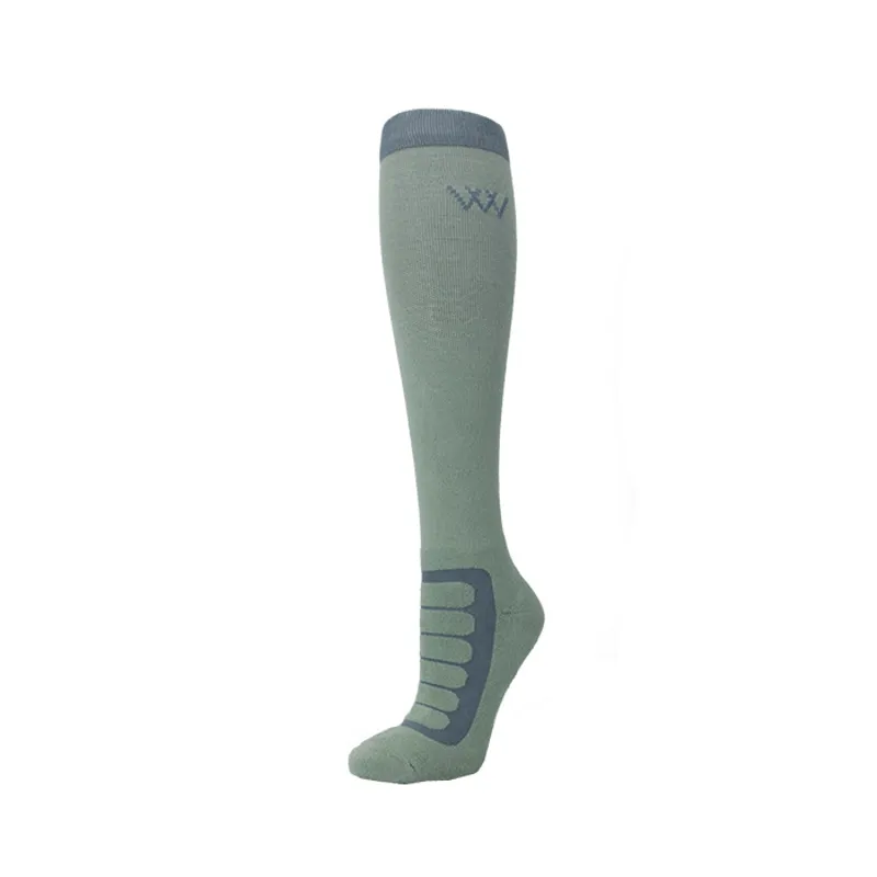 Woof Wear Long Bamboo Tech Riding Socks Sage/Steel