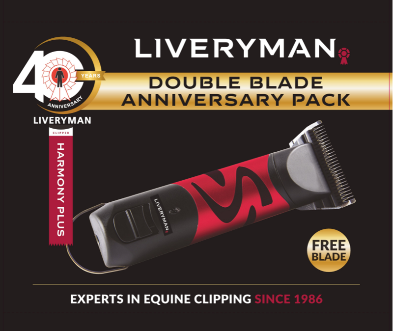 Liveryman Harmony Plus Battery/Cordless/Rechargeable Clipper With Wide Blades 2.4mm Double Blade Anniversary Set