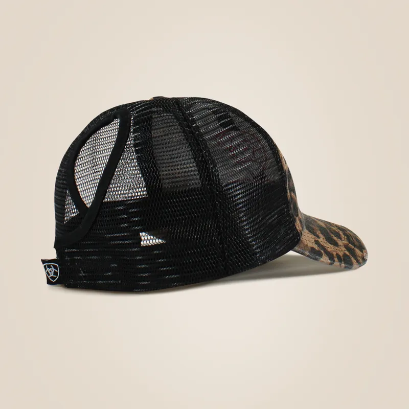 Ariat Womens Embossed Logo Cheetah Print Cap-1