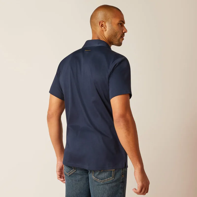 Ariat REBAR Mens Foreman Polo Navy-1