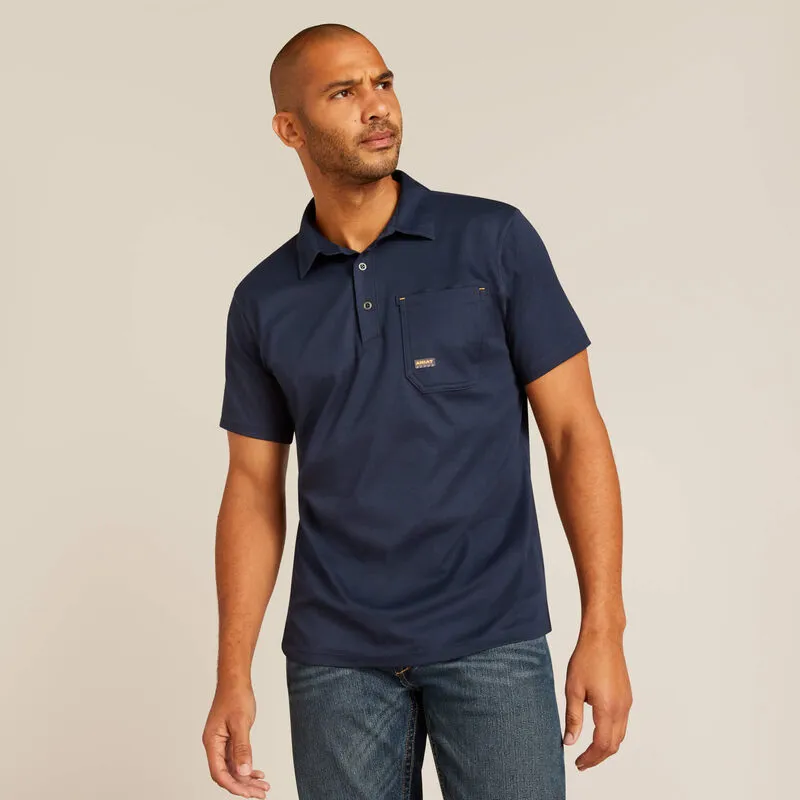 Ariat REBAR Mens Foreman Polo Navy-2