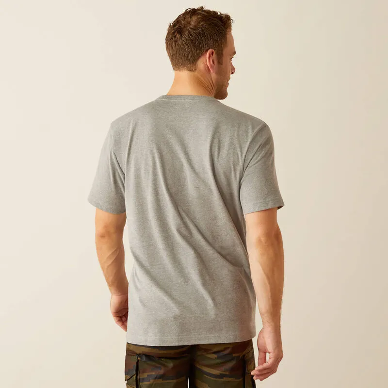 Ariat Mens Rebar Cotton Strong Standard T-Shirt Grey Heather-1