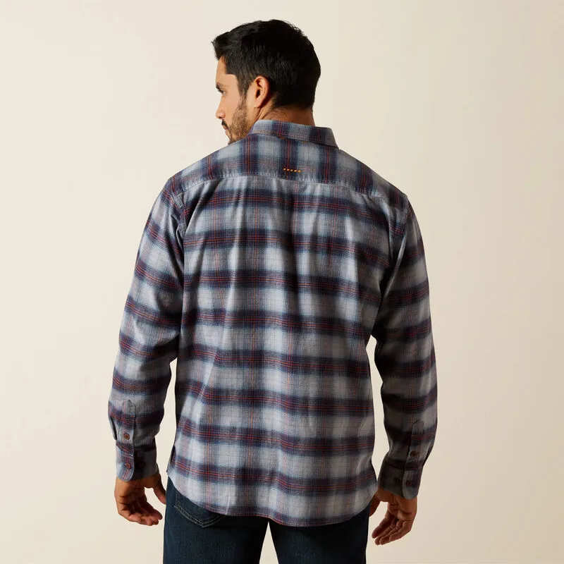 Ariat Mens Rebar Flannel Durastretch Work Shirt Monument-2