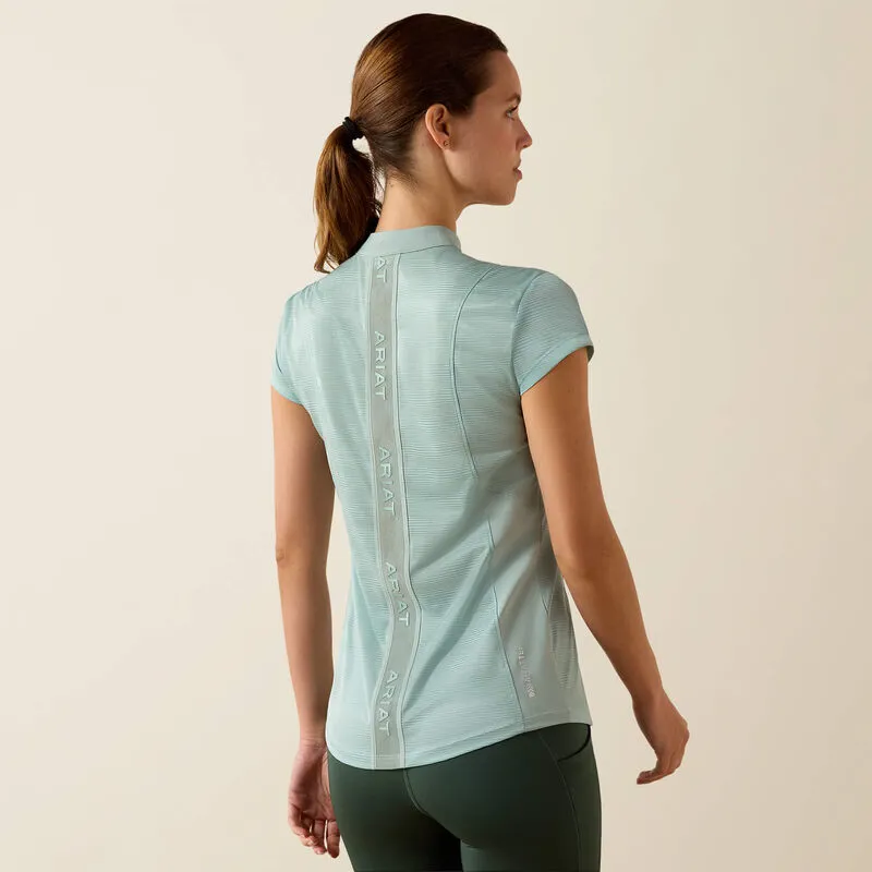 Ariat Womens Breathe 1/2 Zip Baselayer Blue Surf-2