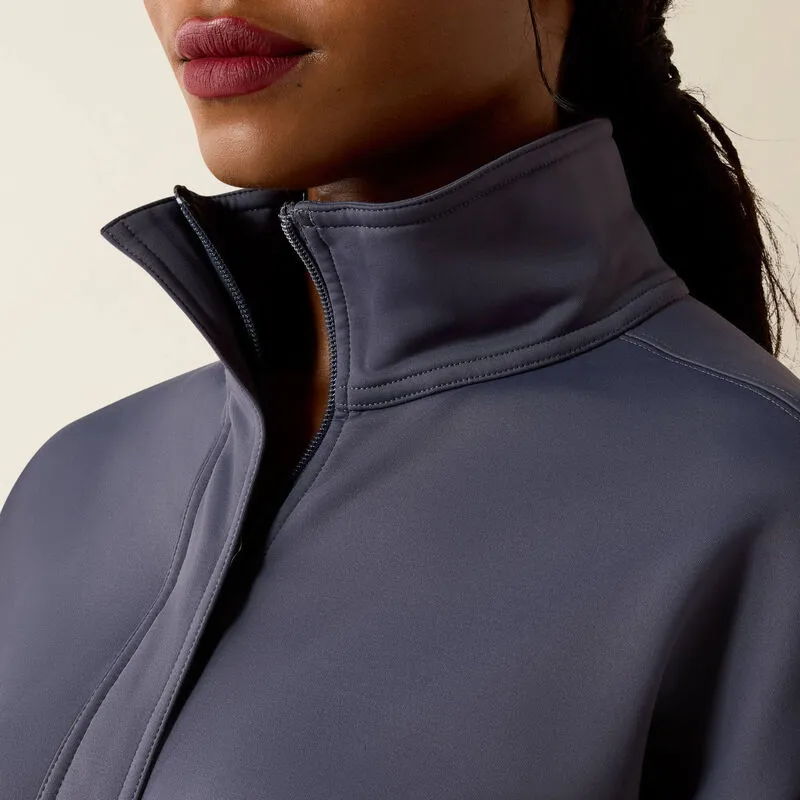 Ariat Womens Breeze Logo 1/2 Zip Sweatshirt Ombre Blue-2