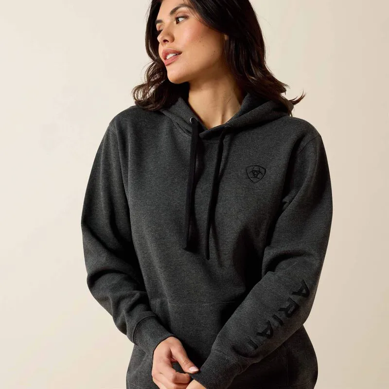 Ariat Womens Logo 2.0 Hoodie Charcoal Heather-1