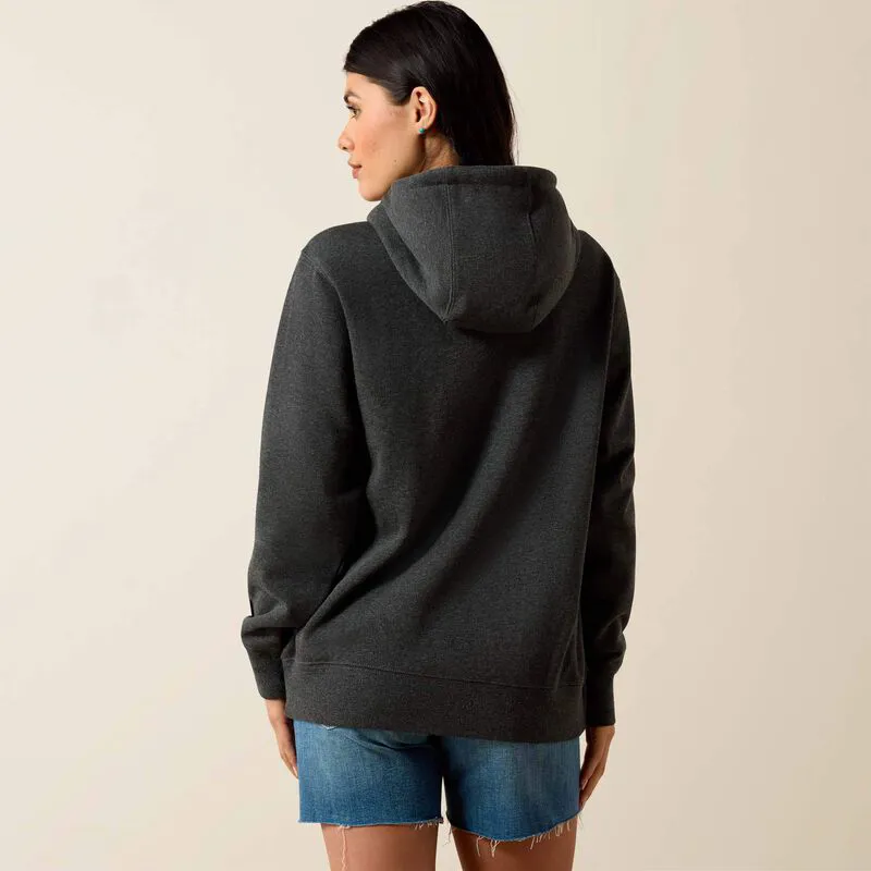 Ariat Womens Logo 2.0 Hoodie Charcoal Heather-4