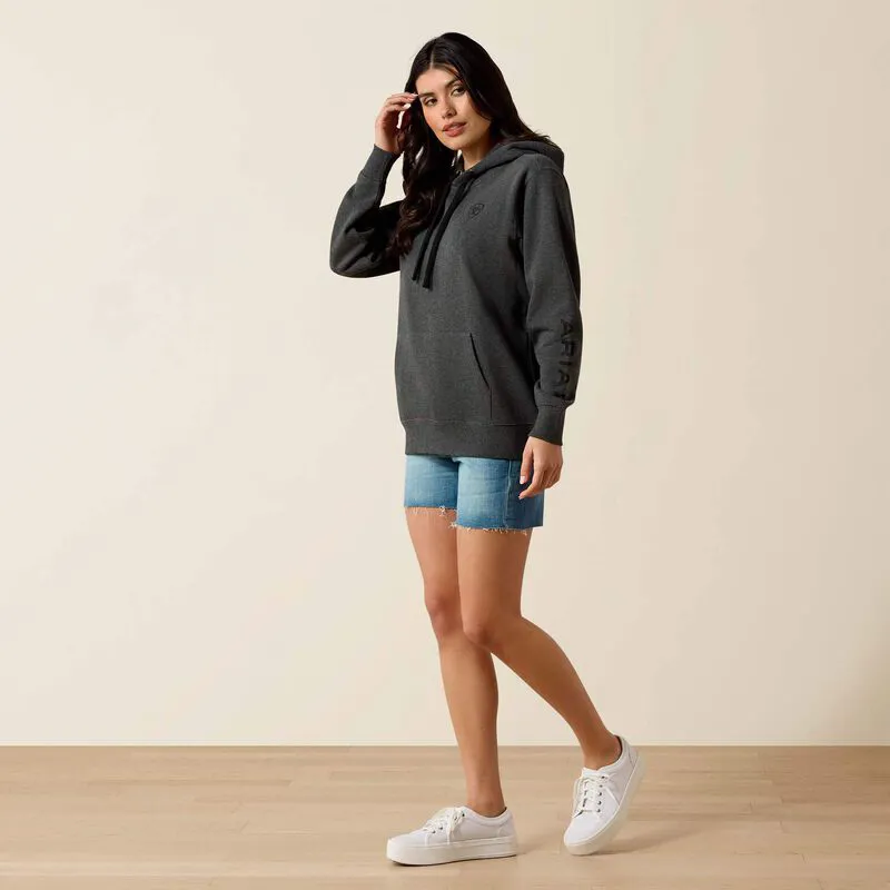 Ariat Womens Logo 2.0 Hoodie Charcoal Heather-2