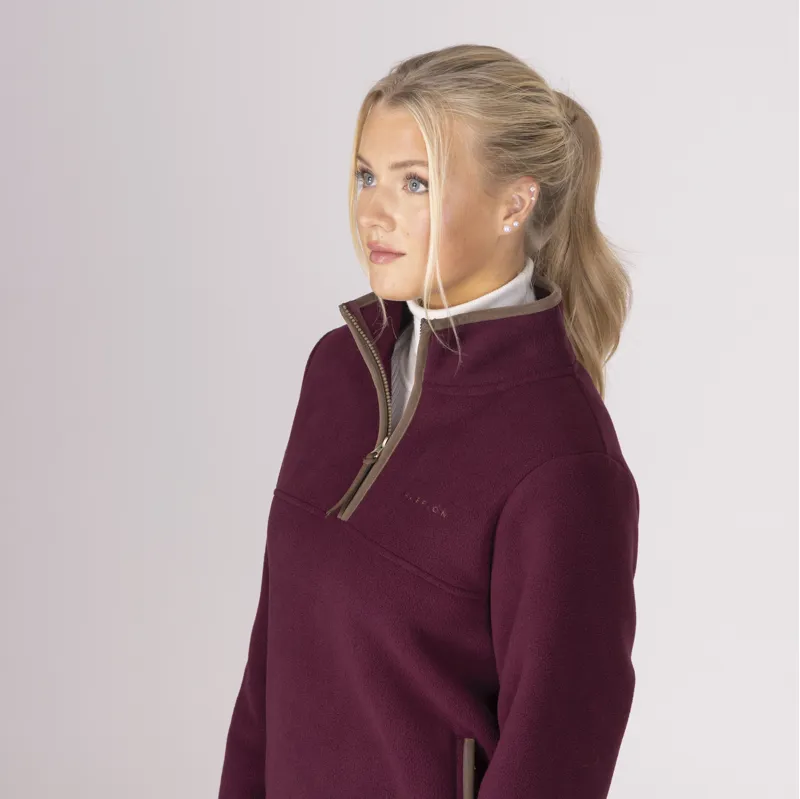 Shires Aubrion Core Ladies Half Zip Fleece Maroon-6