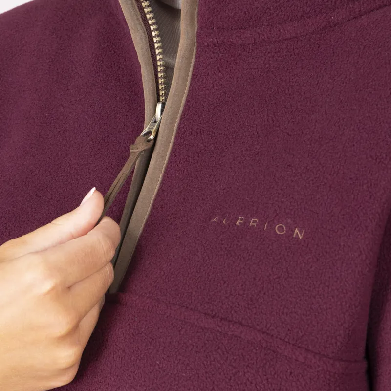 Shires Aubrion Core Ladies Half Zip Fleece Maroon-5