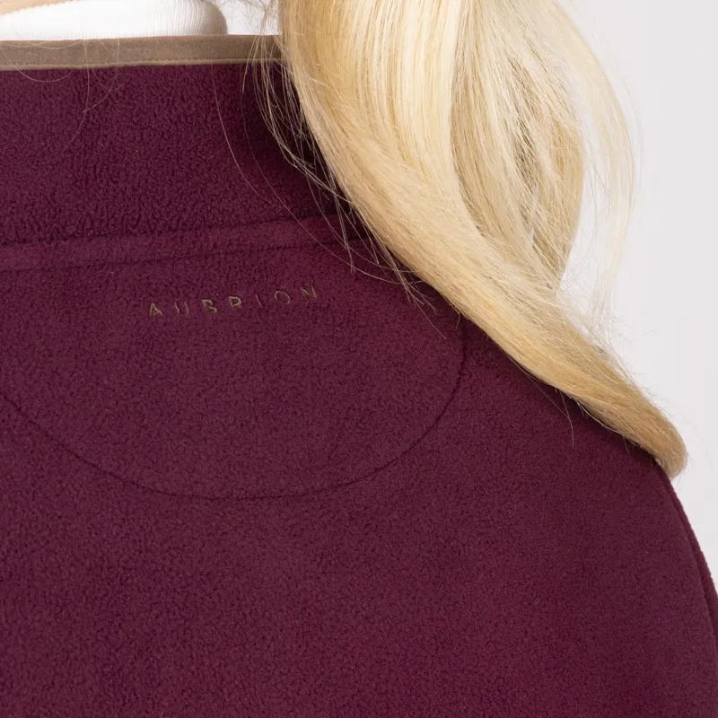 Shires Aubrion Core Ladies Half Zip Fleece Maroon-4