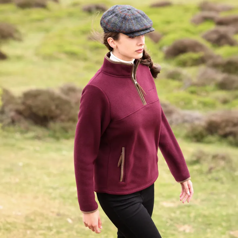 Shires Aubrion Core Ladies Half Zip Fleece Maroon-3