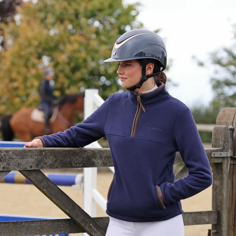 Shires Aubrion Core Ladies Half Zip Fleece Navy-4