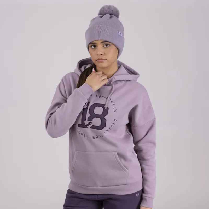 Shires Aubrion Fleece Lined Bobble Hat Mauve-2