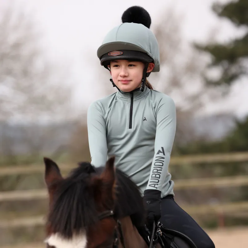 Shires Aubrion React Young Rider Winter Base Layer Sage-1