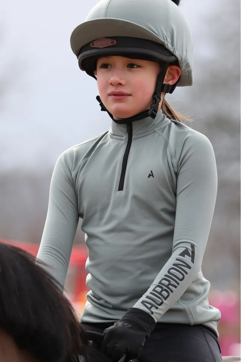 Shires Aubrion React Young Rider Winter Base Layer Sage