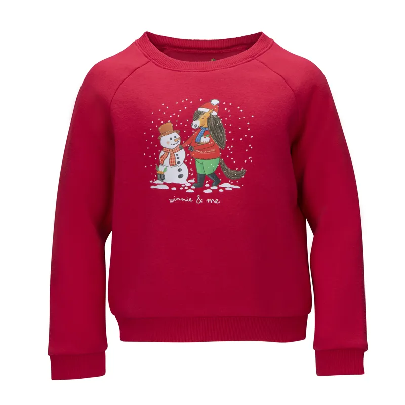 Shires Winnie And Me Adult Christmas Festive Sweatshirt Red
