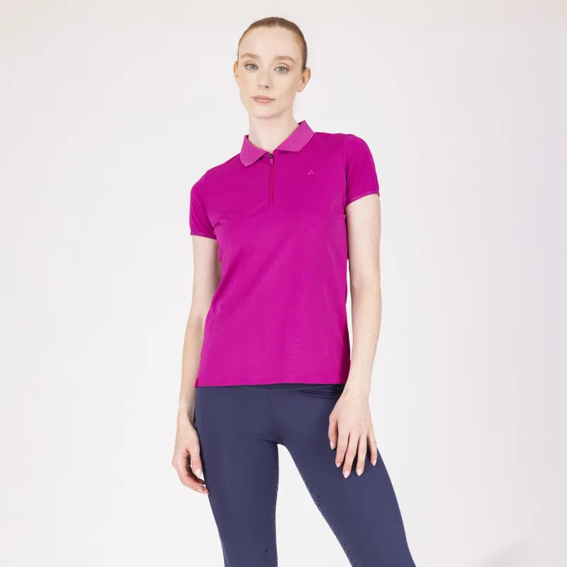 Aubrion React Womens Tech Polo Fuchsia-3
