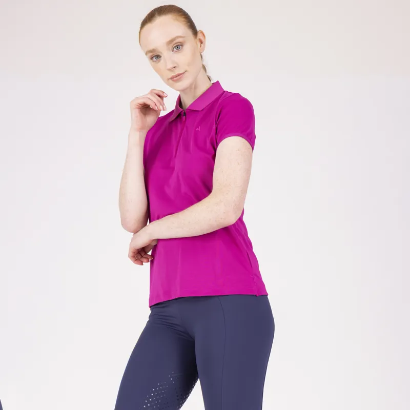 Aubrion React Womens Tech Polo Fuchsia-2