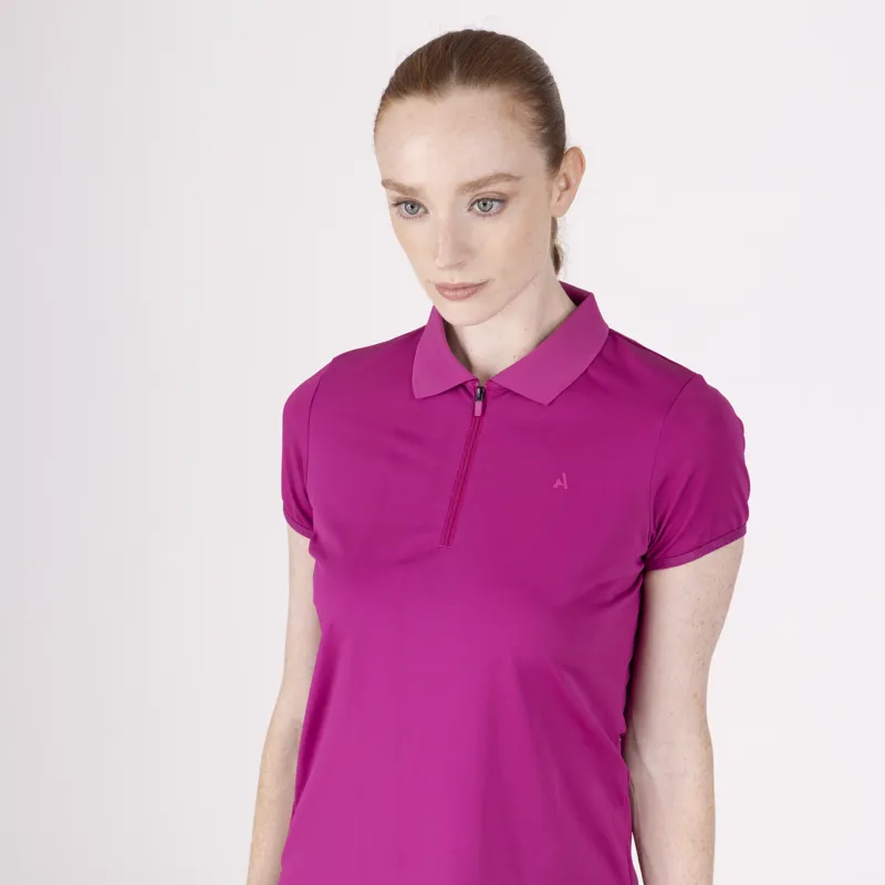 Aubrion React Womens Tech Polo Fuchsia-1