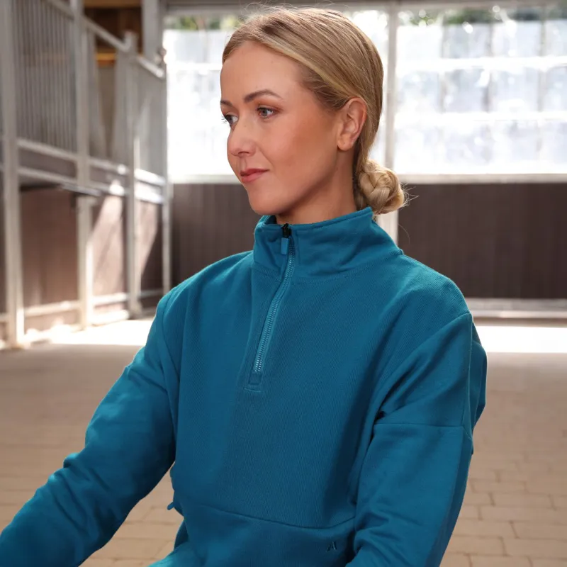 Aubrion React Womens Quarter Zip Kingfisher-2