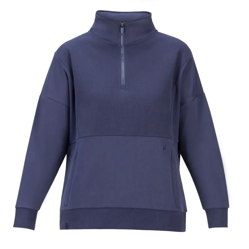 Aubrion React Womens Quarter Zip Sweatshirt Midnight-8