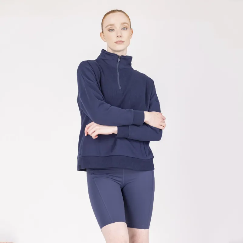 Aubrion React Womens Quarter Zip Sweatshirt Midnight-6