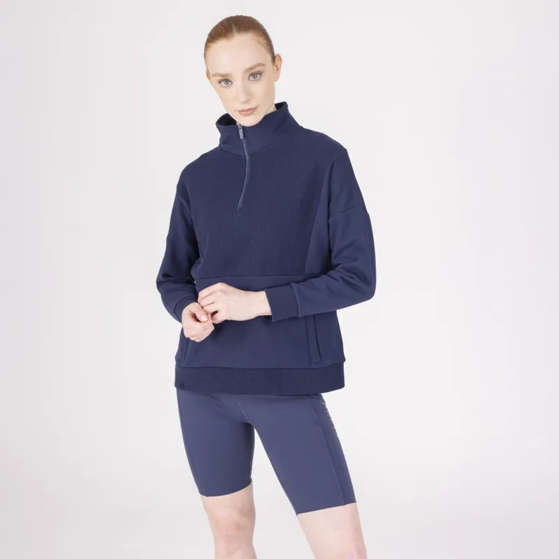 Aubrion React Womens Quarter Zip Sweatshirt Midnight-5