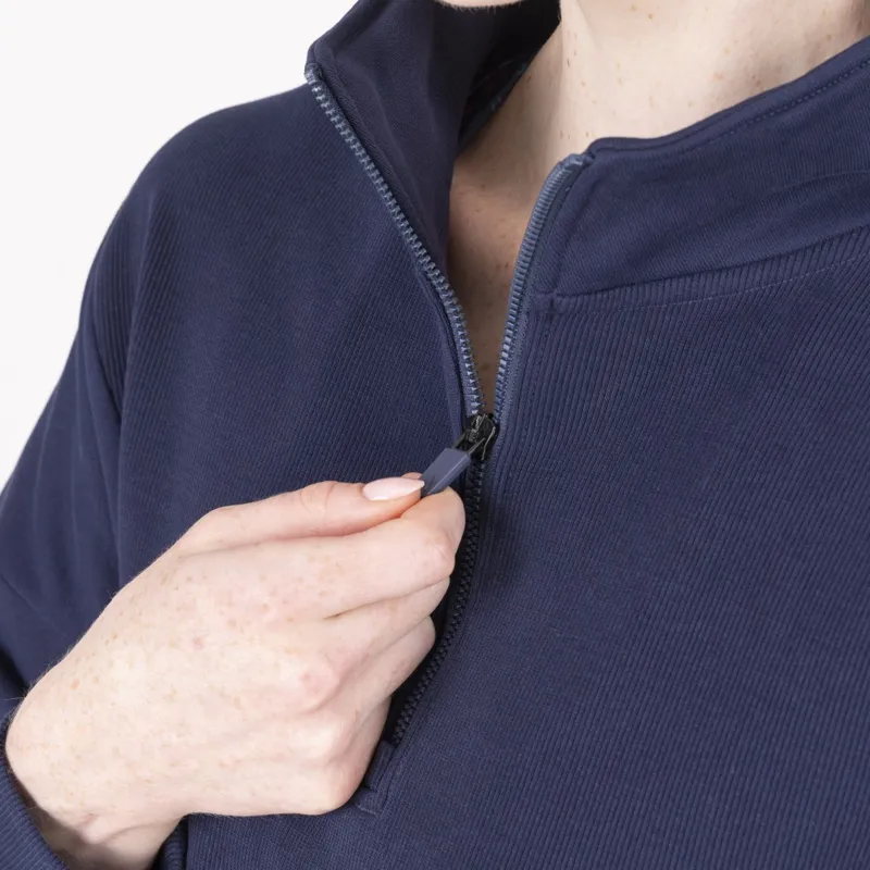 Aubrion React Womens Quarter Zip Sweatshirt Midnight-4