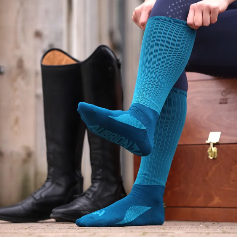 Shires Aubrion React Ladies Technical Socks Kingfisher