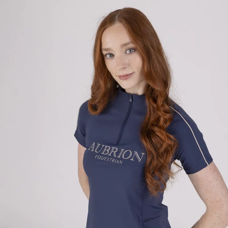 Aubrion React Womens Short Sleeve Base Layer Midnight-7