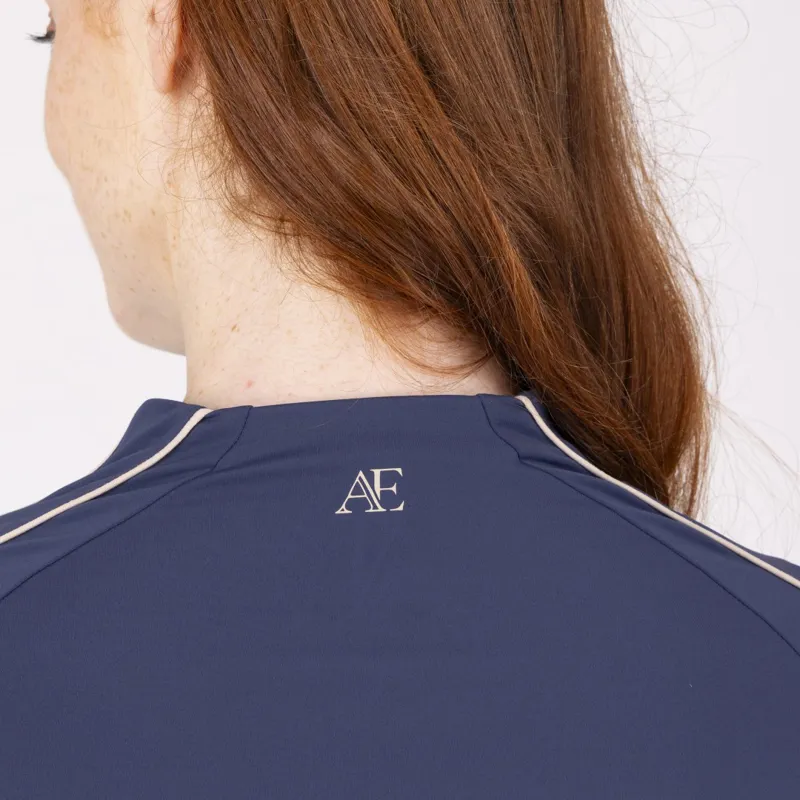 Aubrion Equestrian Ladies Long Sleeve Base Layer Midnight-2