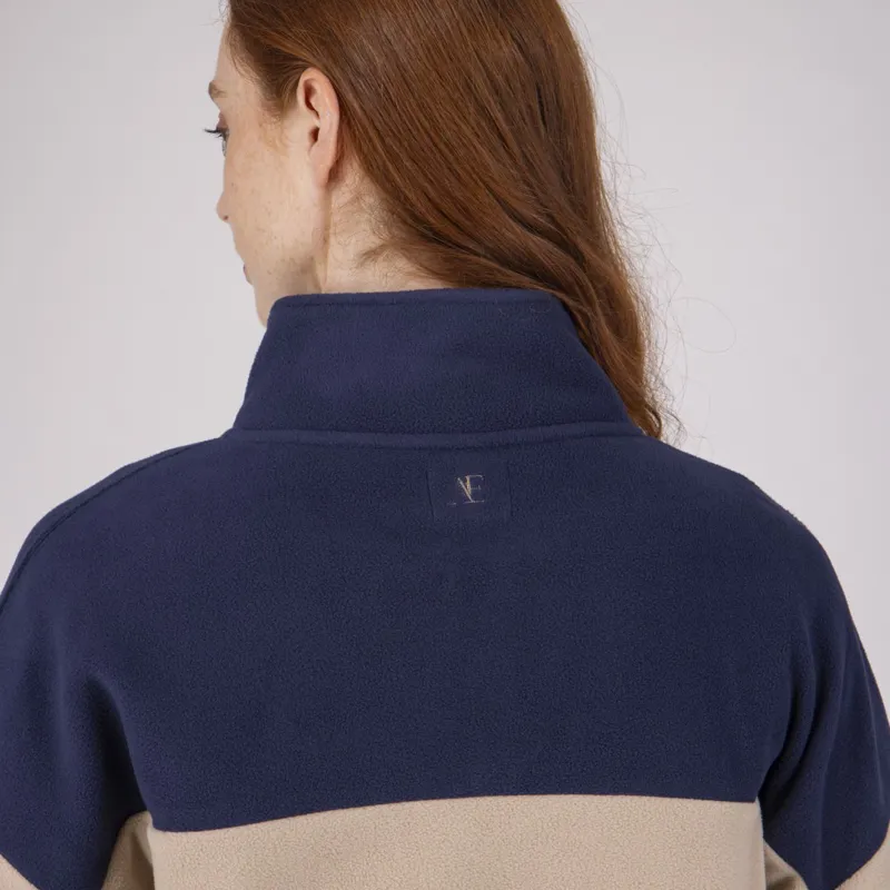 Aubrion Equestrian Womens Quarter Zip Fleece Midnight-5
