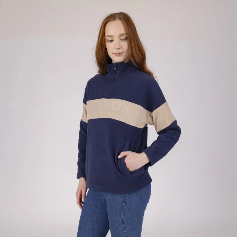 Aubrion Equestrian Womens Quarter Zip Fleece Midnight-4