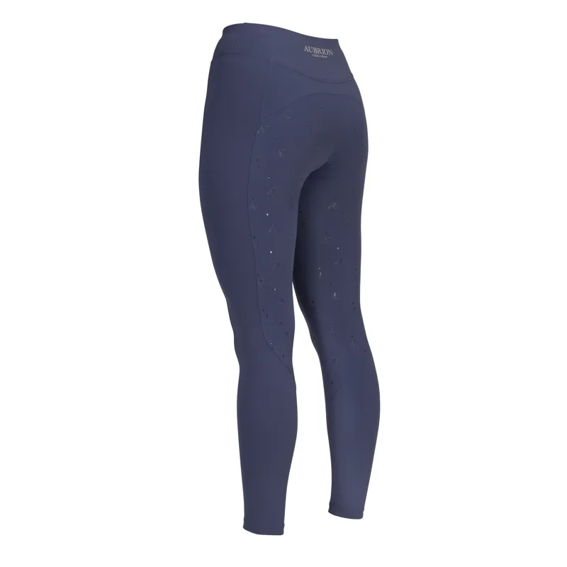 Aubrion Equestrian Womens Riding Tights Midnight-5